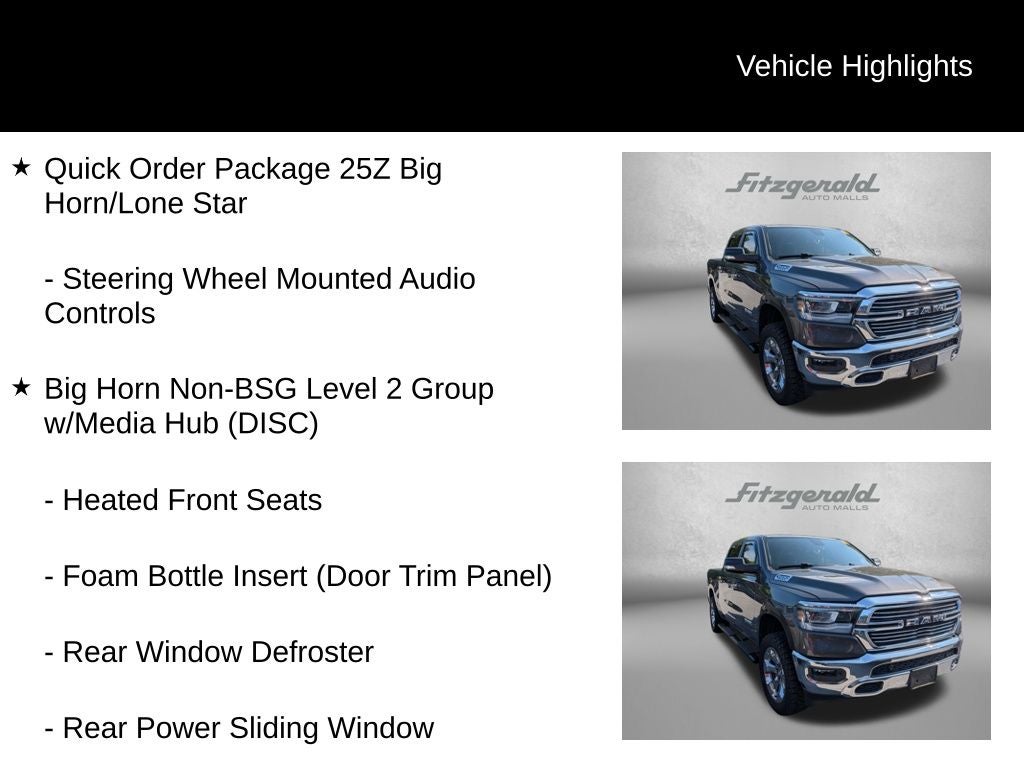 2019 RAM 1500 Big Horn/Lone Star