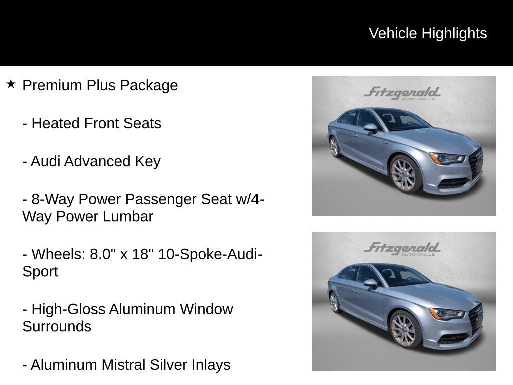 2016 Audi A3 2.0T Premium Plus quattro