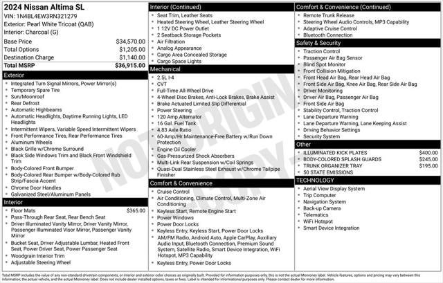 2024 Nissan Altima 2.5 SL