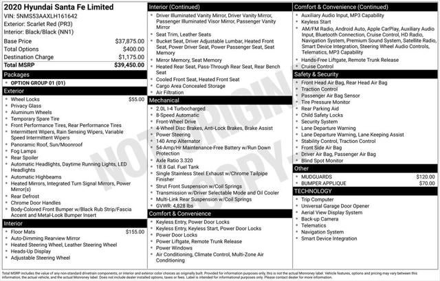 2020 Hyundai Santa Fe Limited