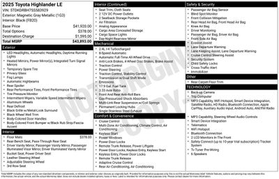 2025 Toyota Highlander LE