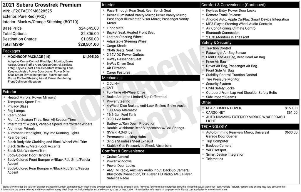 2021 Subaru Crosstrek Premium