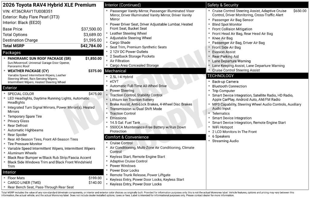 2026 Toyota RAV4 XLE Premium