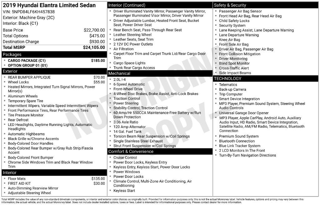 2019 Hyundai Elantra Limited